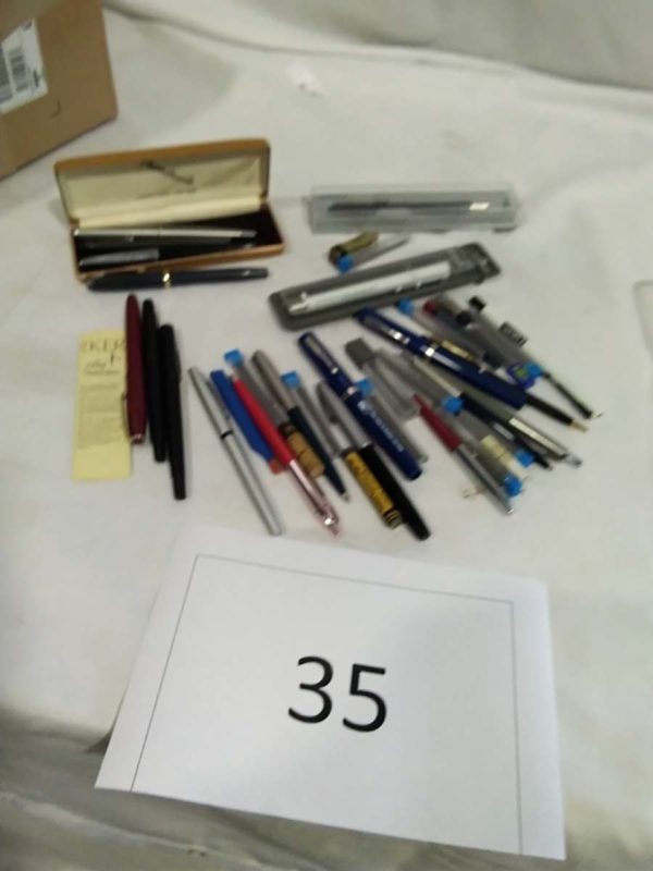 lot 035 collection of pens & pencil refil lead - Image 2