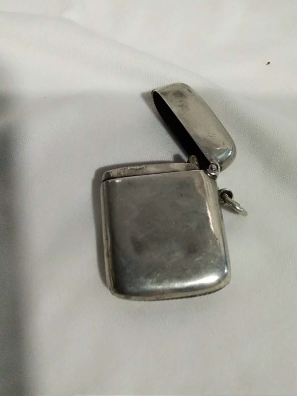 lot 050 anitique sterling silver vesta case/match safe - Image 3