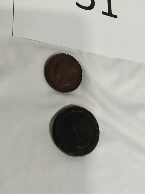 lot 051 1797 cartwheel two penny & 1854 penny