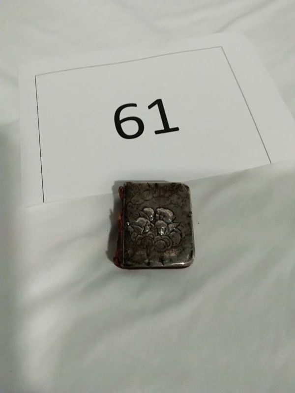 lot 061 antique sterling silver fronted bible - Image 2