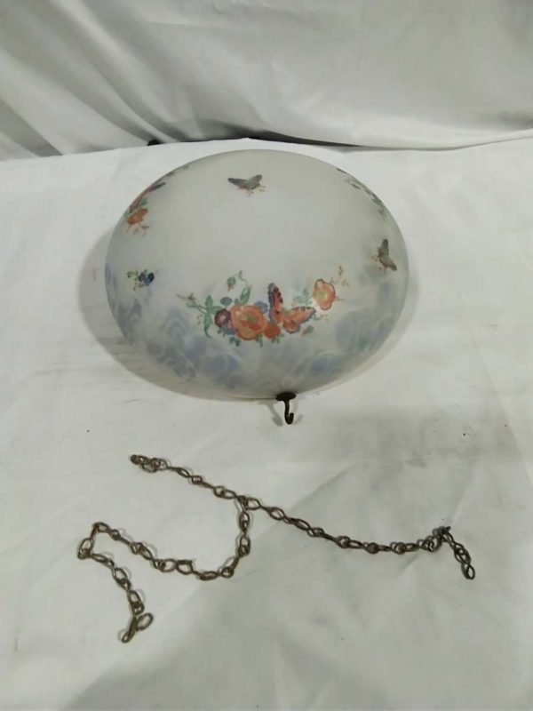 lot 069 vintage fly cather lamp shade butterfly design