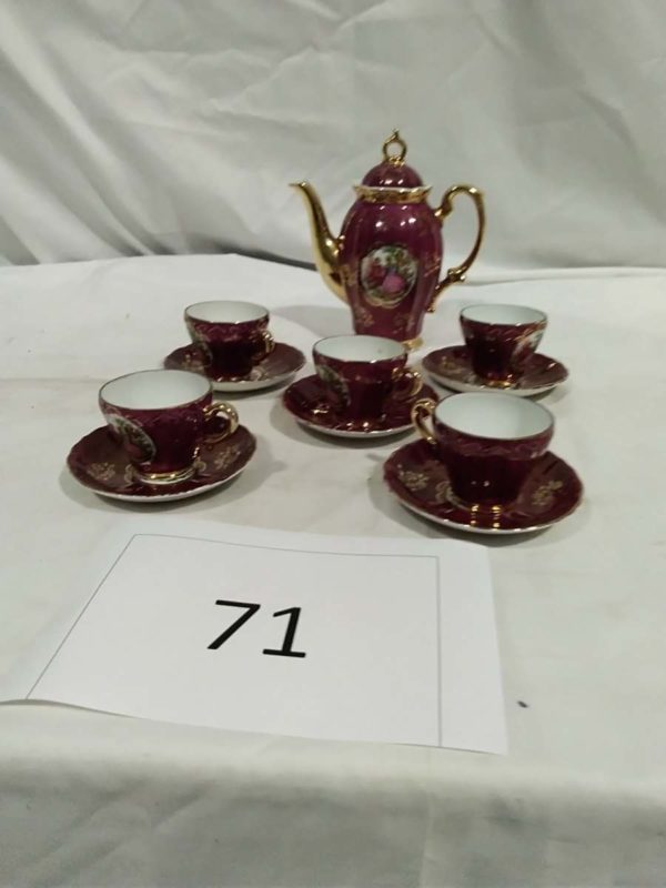 lot 071 11 piece foreirgn tea set - Image 2