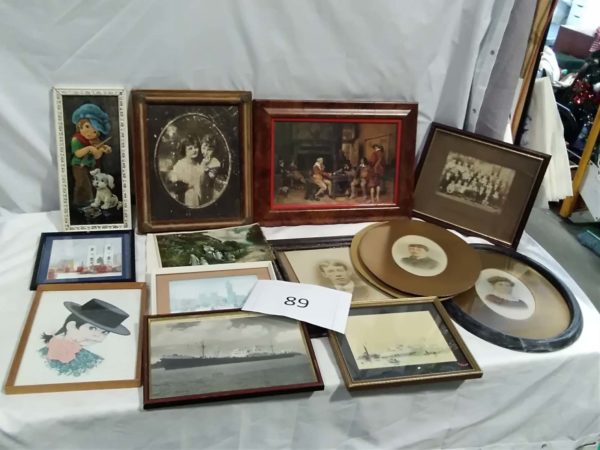 lot 089 assorted old framed pictures - Image 2