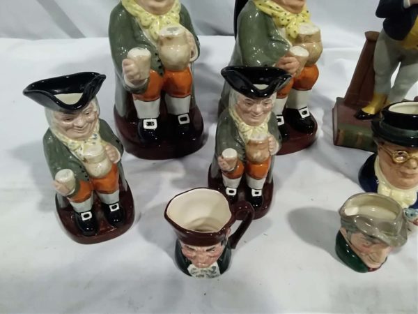 lot 102 Toby Jugs Royal Doulton Happy John, Mr Pickwick, Sir John Falstaff - Image 2