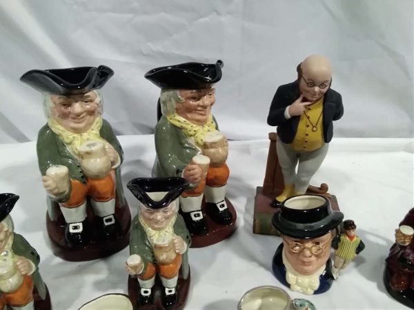 lot 102 Toby Jugs Royal Doulton Happy John, Mr Pickwick, Sir John Falstaff - Image 7