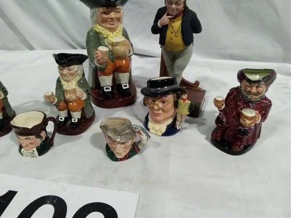 lot 102 Toby Jugs Royal Doulton Happy John, Mr Pickwick, Sir John Falstaff - Image 6