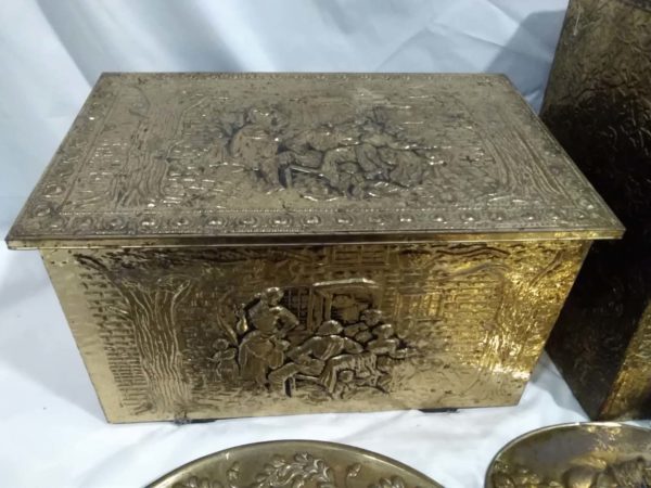 lot 108 english brass fireplace bundle Lombard & Peerage brass - Image 5