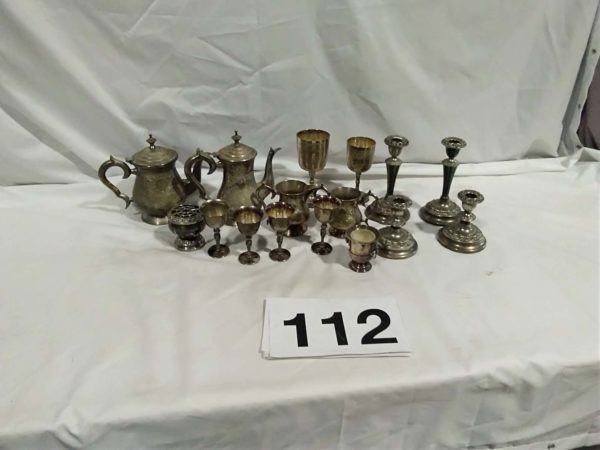 lot 112 Silver plated items approx 5.5kilos