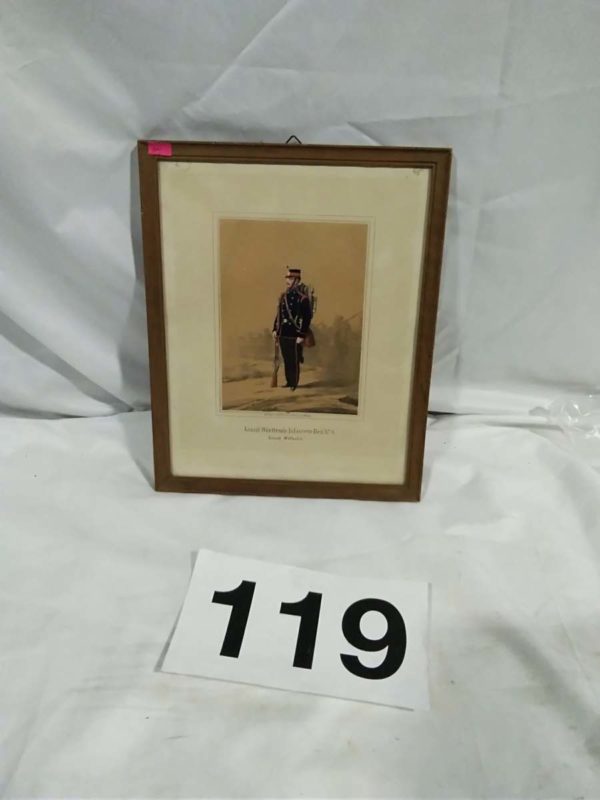 lot 119 framed picture Konidl Wurttemb infanterie Reg No 6 - Image 2