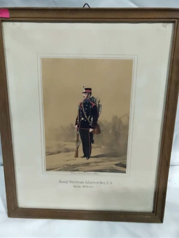 lot 119 framed picture Konidl Wurttemb infanterie Reg No 6 - Image 7