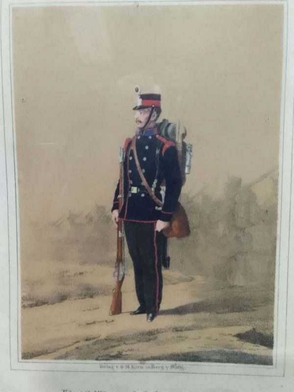 lot 119 framed picture Konidl Wurttemb infanterie Reg No 6