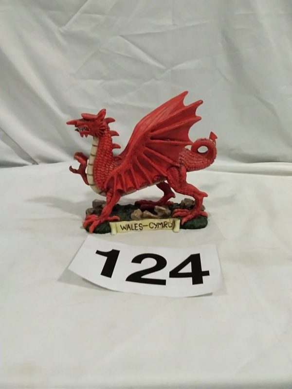 lot 124 Ornamental Welsh Dragon ( damaged leg) - Image 2