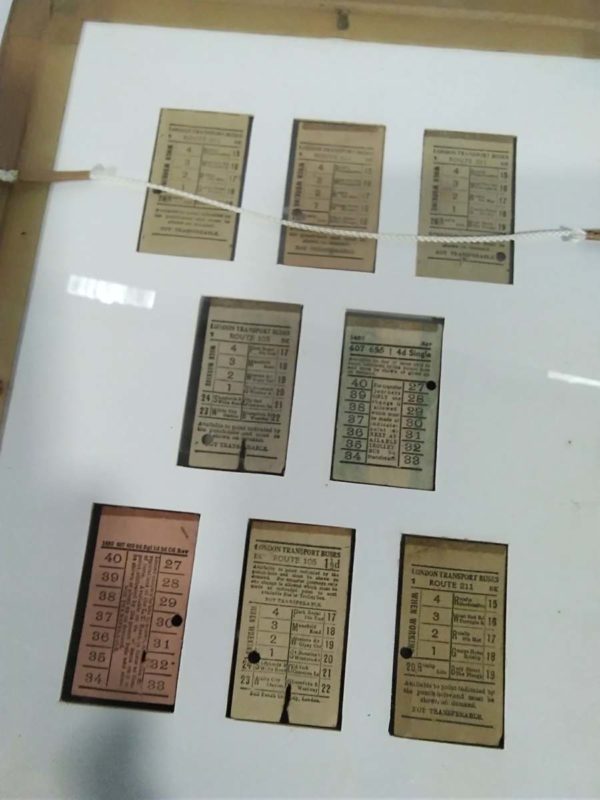 lot 125 framed Bus tickets - Image 3