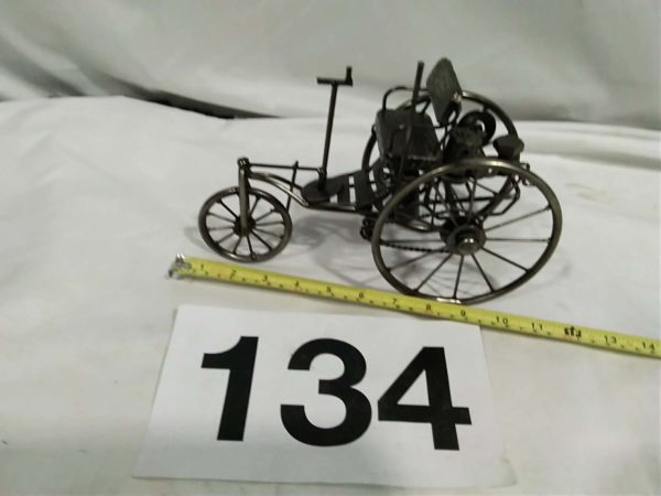 lot 134 metal hand crafted steam model bike - Image 3