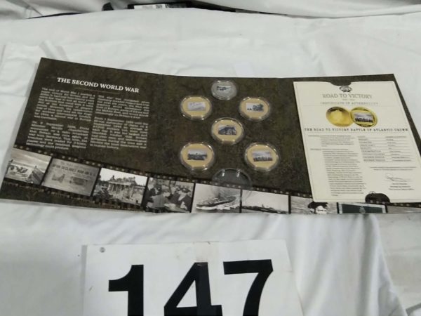 lot 147 The Road to Victory Coin Set (not complete)