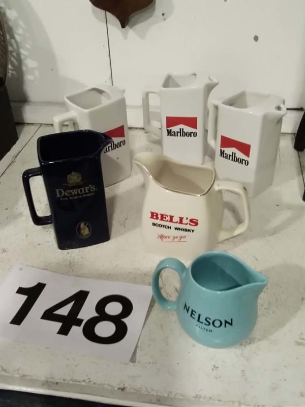 lot 148 advertising pub jugs