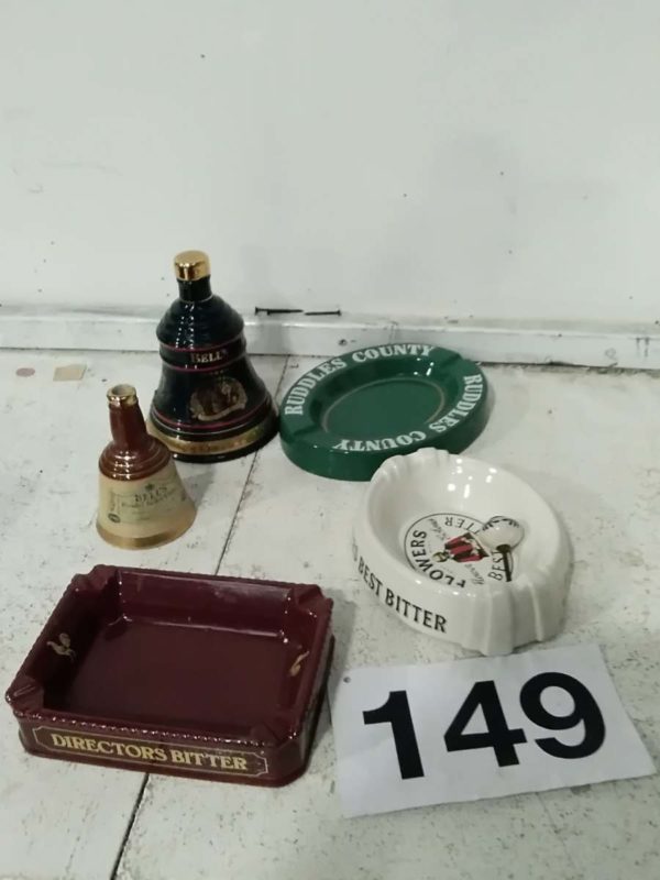 lot 149 empty Bells whiskey & advertising ashtrays - Image 3