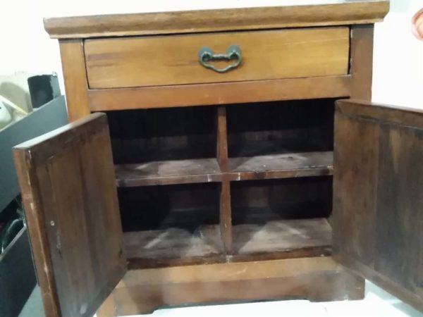 lot 158 miniature cabinet with cupboard & drawer - Image 4