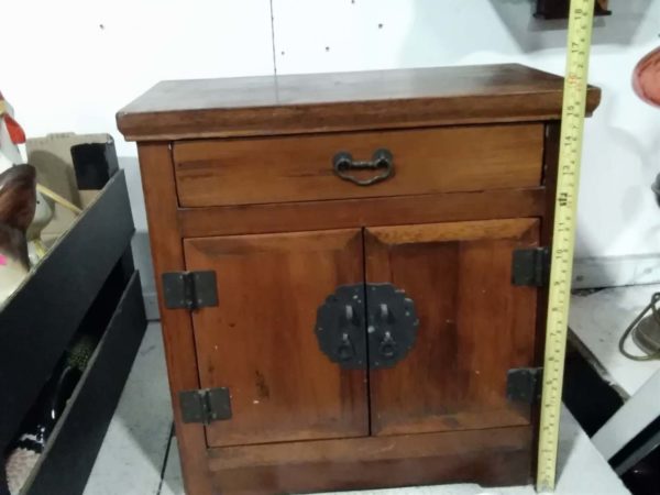 lot 158 miniature cabinet with cupboard & drawer - Image 3