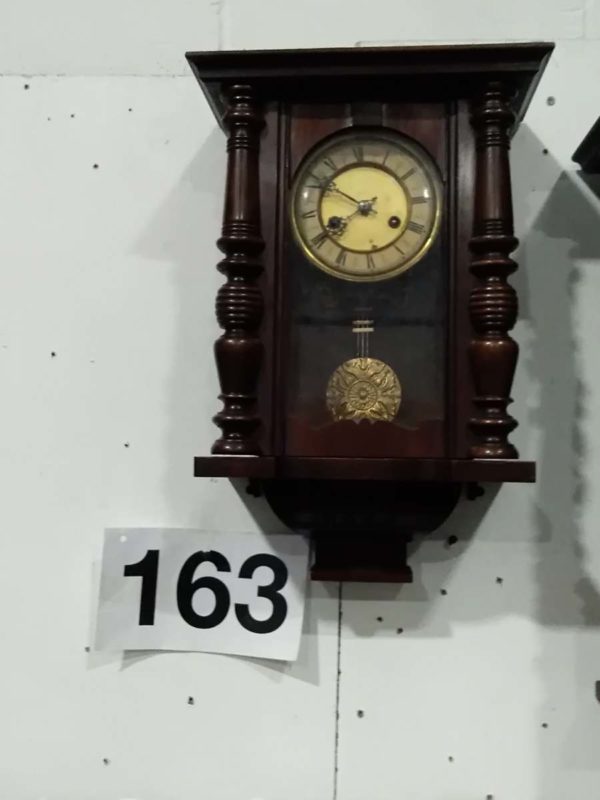 lot 163 Viena regulator box wall clock  ( no key) - Image 2