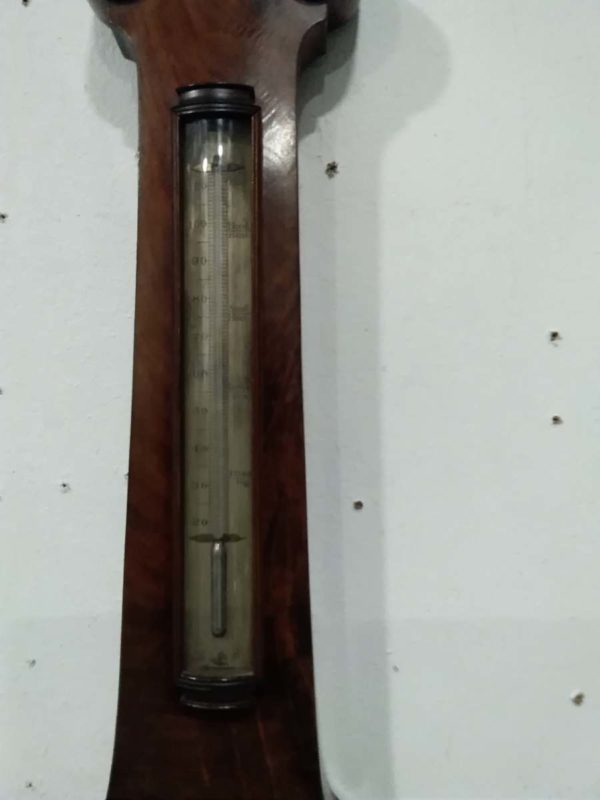 lot 166  Wheel barometer ( needs a repair at back ) - Image 8