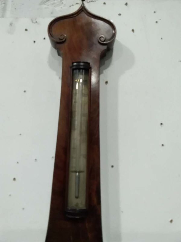 lot 166  Wheel barometer ( needs a repair at back ) - Image 7