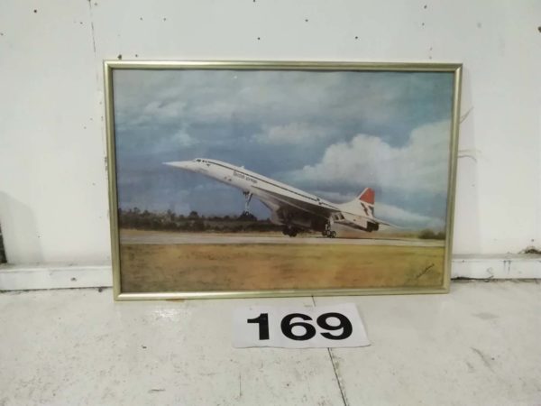 lot 169 signed Concorde framed picture