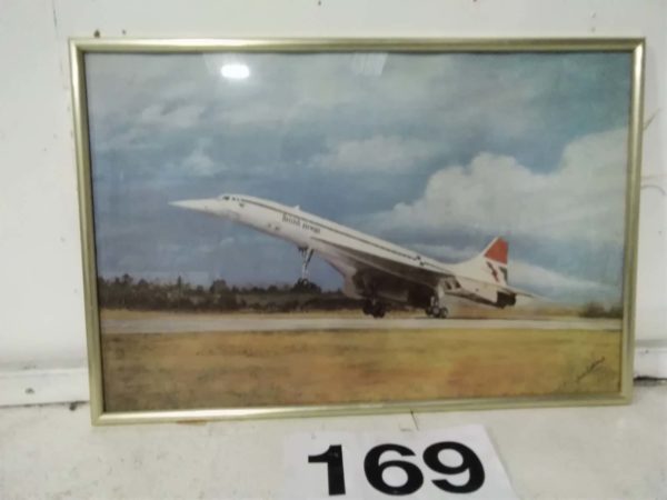 lot 169 signed Concorde framed picture - Image 2