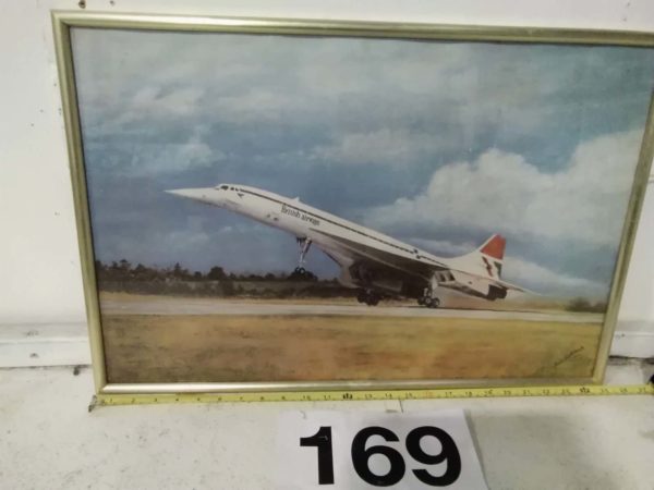 lot 169 signed Concorde framed picture - Image 3