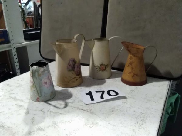 lot 170 selection of metal jugs - Image 2