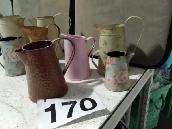 lot 170 selection of metal jugs - Image 3