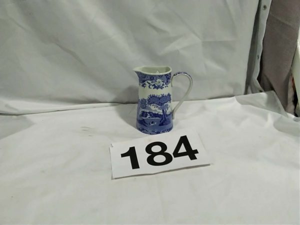 lot 184 Spode wall mountable jug blue & white - Image 2