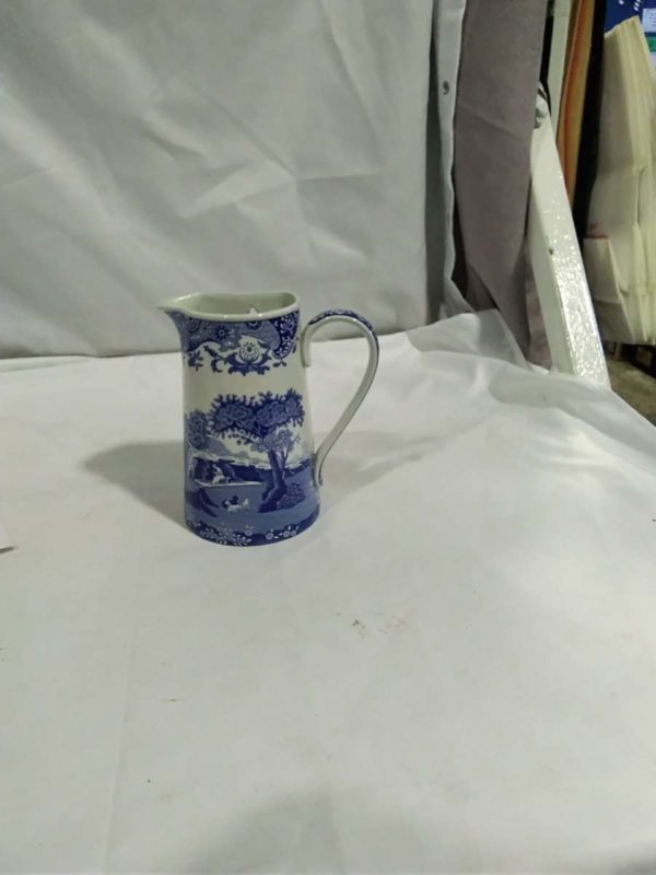 lot 184 Spode wall mountable jug blue & white - Image 5