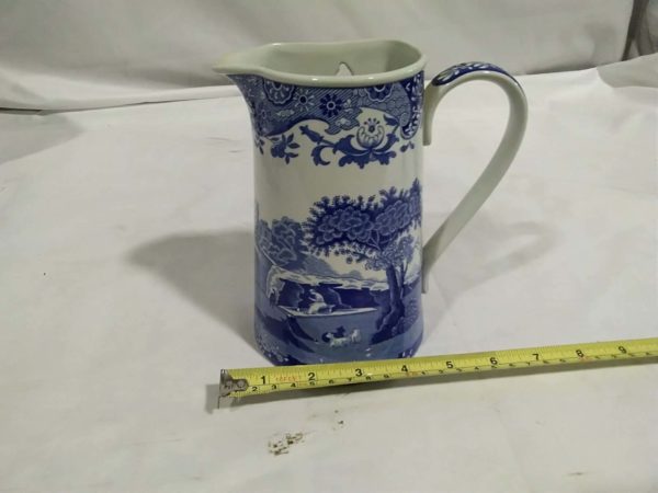 lot 184 Spode wall mountable jug blue & white - Image 3