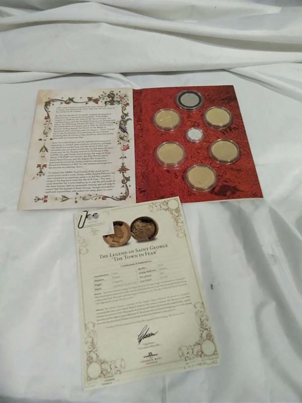 lot 219 St George & The Dragon complete coin set