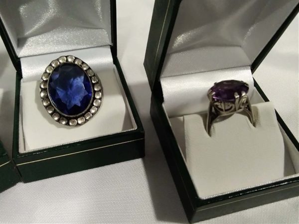 lot 227 5x sterling silver stone set rings (boxes not included) - Image 6