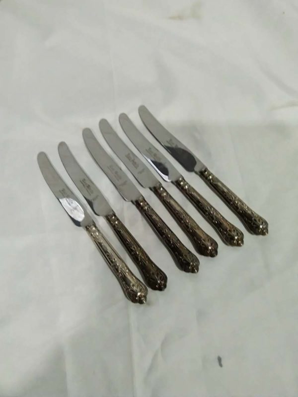 lot 229 set of 6 sterling handled tea knives