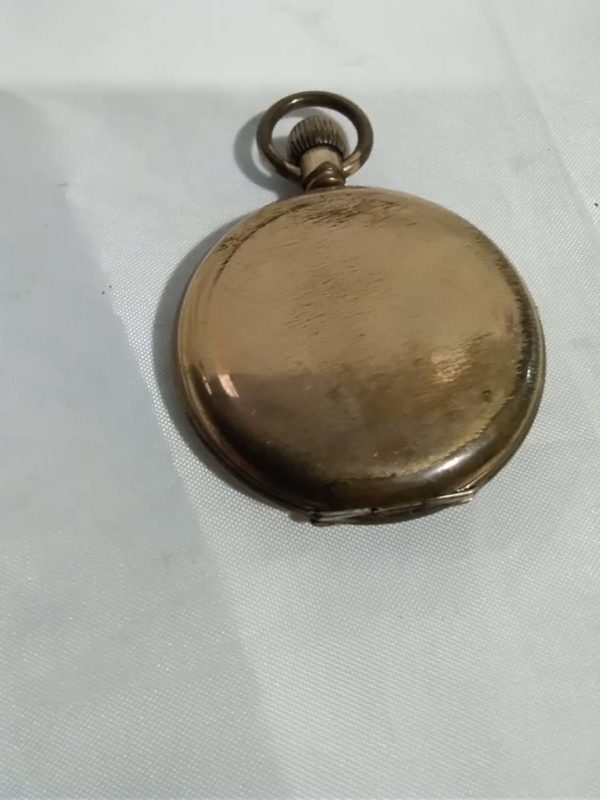 lot 231 gold plated full Hunter pocket watch ( spares /repairs) - Image 3