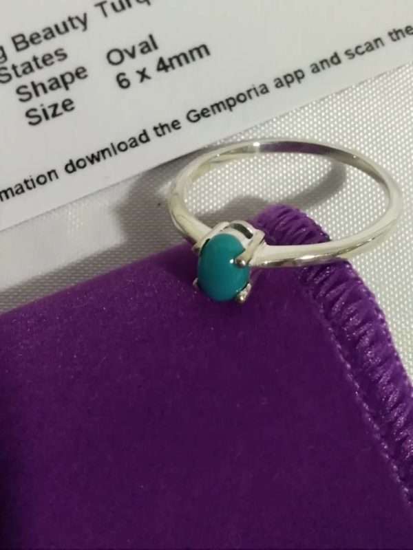 lot 236 0.43 sleeping beauty turquoise sterling silver ring