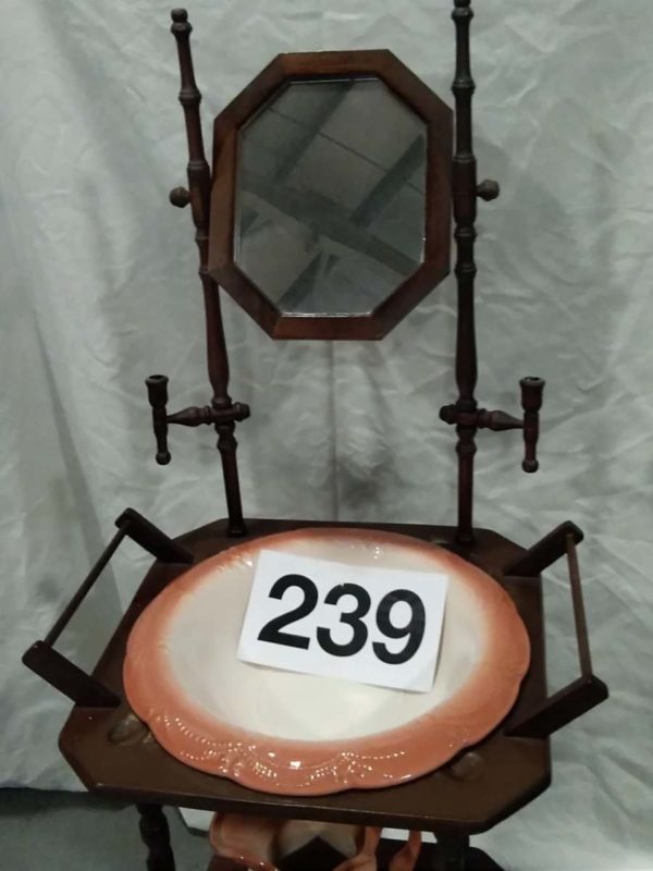 lot 239  wash  stand with jug/ bowl & candle holders - Image 11