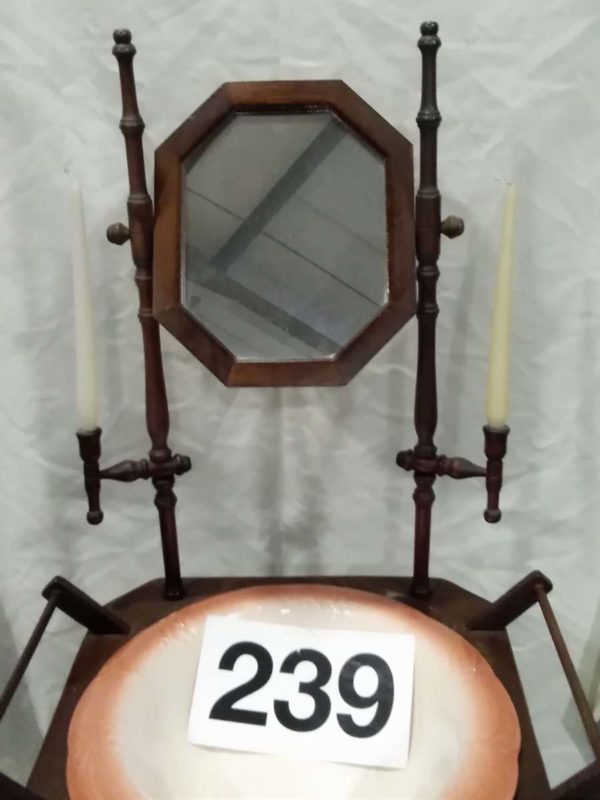 lot 239  wash  stand with jug/ bowl & candle holders - Image 6