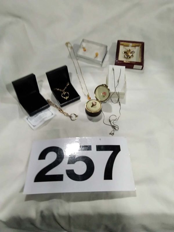 lot 257 sterling silver cameo ring, 835 silver necklace gold plated bracelets etc - Image 2