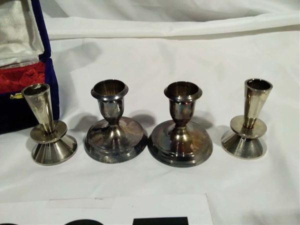 lot 265 2 pairs of candle sticks – Cased set marked india - Image 2