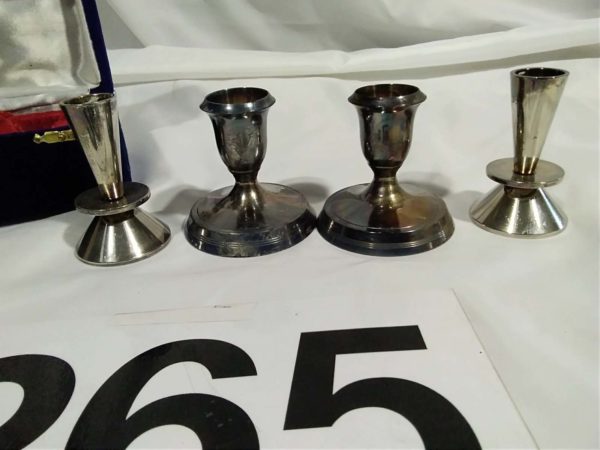 lot 265 2 pairs of candle sticks – Cased set marked india - Image 5