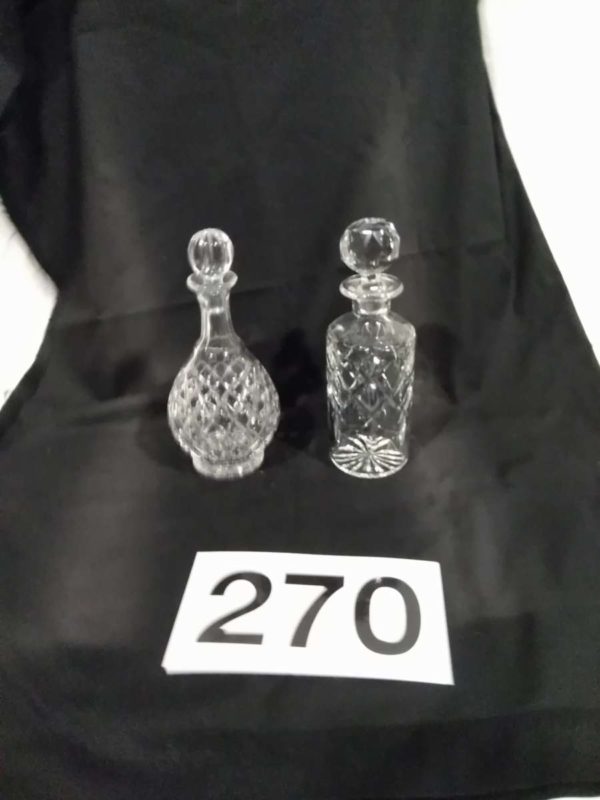 lot 270 2 crystal glass decanters - Image 3