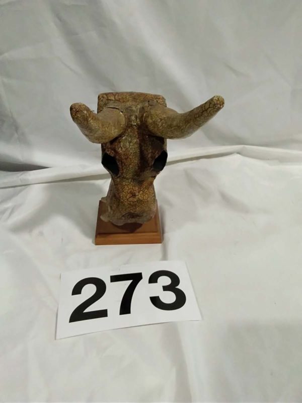 lot 273 Cornish ” kuriology” Skull on Stand