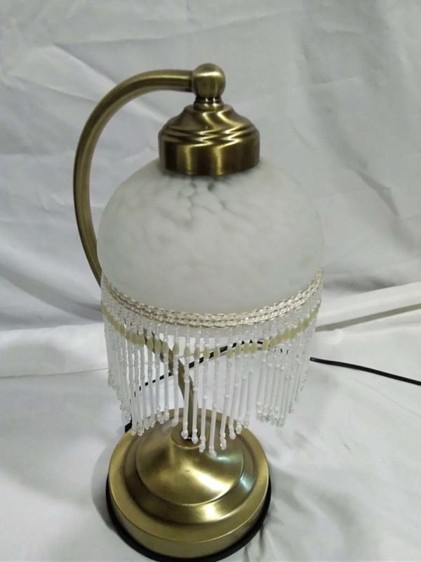 lot 275 touch lamp with glass shade & bulb - Image 2