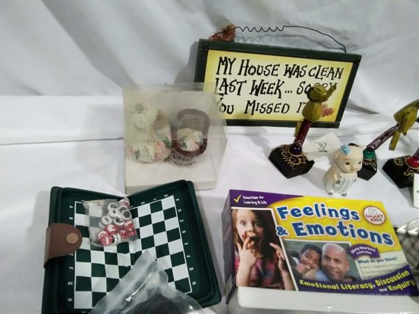 lot 299 miscellaneous ornaments, games & a “my house was” Sign - Image 6