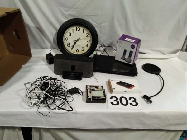 lot 303 electrical items inc DAB radio, BT Telephones