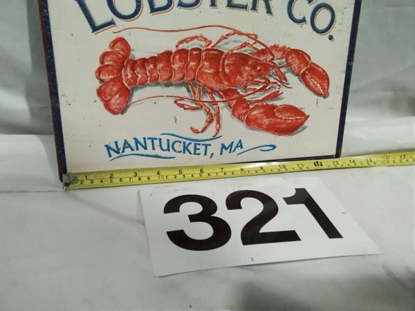 lot 321 metal Lobster sign - Image 2